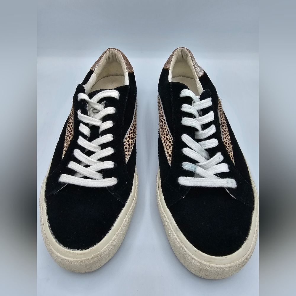Womens madewell sneakers size 7.5 Black with Leopard Print. Corpcore, Boho, quie